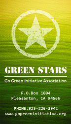 Go Green Initiative Association - GREEN STARS - Designed by Rod Gray of D4 Creations